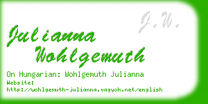 julianna wohlgemuth business card